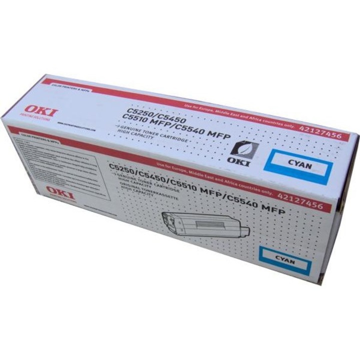 OKI kék toner C5250/5450/5510MFP/5540MFP szériához 5000 oldalra (142745)