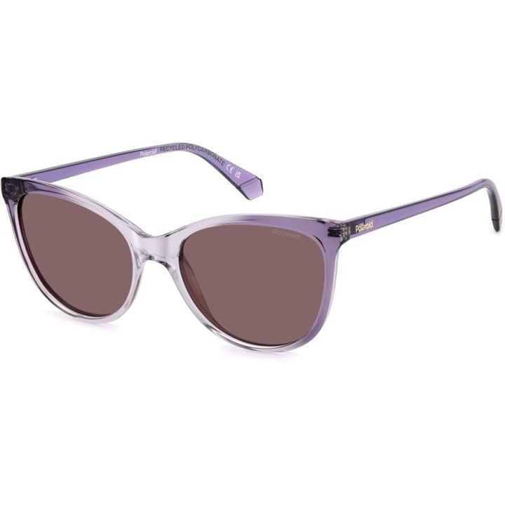 Ochelari de soare polarizati Femei Polaroid PLD 4179/S B3V/KL 55, Plastic, Violet, 55 mm