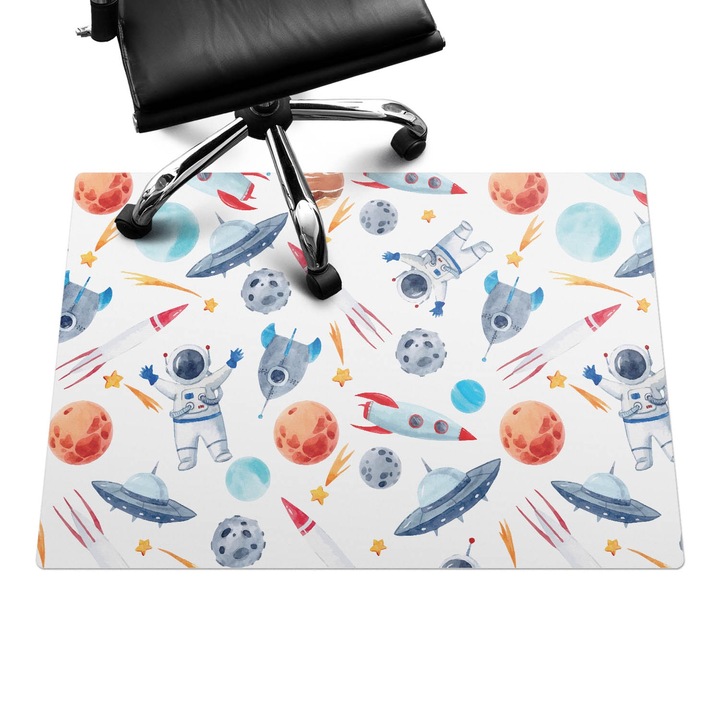 Irodai szék szőnyeg, Wallfluent, Kozmikus minta, Többszínű, 100x70 cm, 010250310010100011660