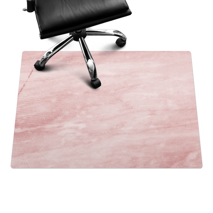Padlóvédő székalátét, Wallfluent, Pasztell márvány, Rózsaszín, 100x70 cm, 010250310010100012162