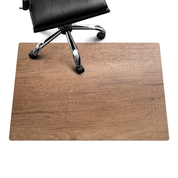 Szék szőnyeg, Wallfluent, Fa textúra, Barna, 100x70 cm, 010250310010100007841