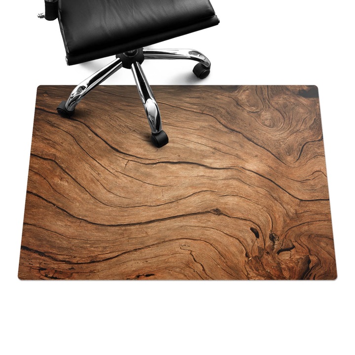 Íróasztal szék alátét, Wallfluent, Fa erezet, Barna, 100x70 cm, 010250310010100027322