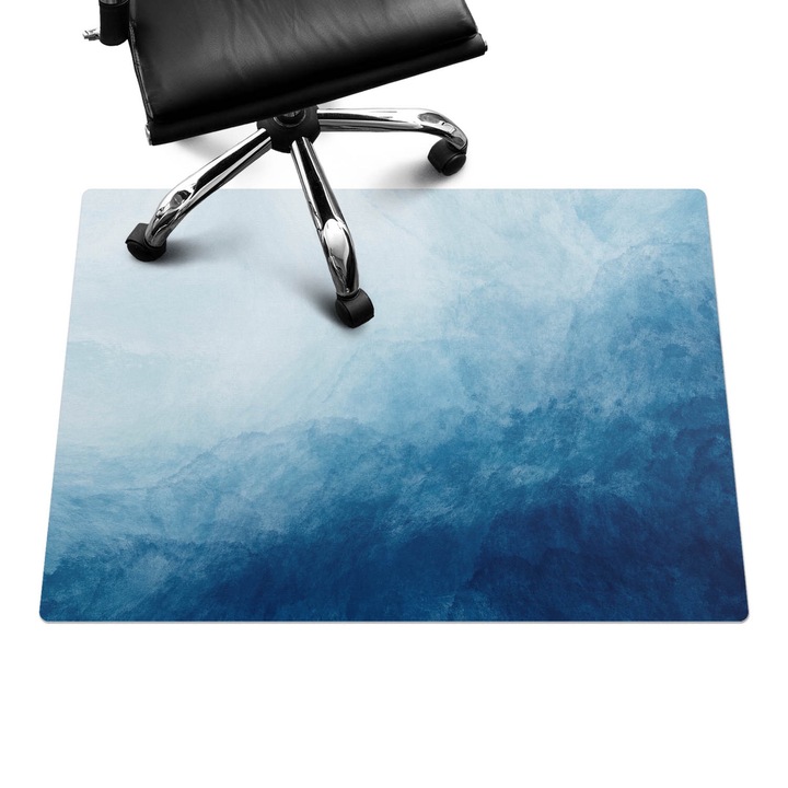 Padlóvédő székalátét, Wallfluent, Vízi absztrakció, Kék, 100x70 cm, 010250310010100020566