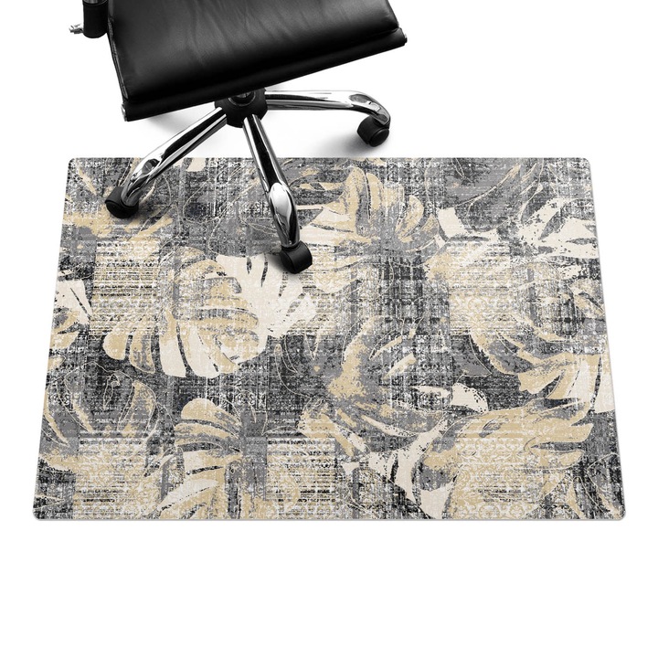 Székalátét, Wallfluent, Retro vintage levelek, Bézs, 100x70 cm, 010250310010100030982