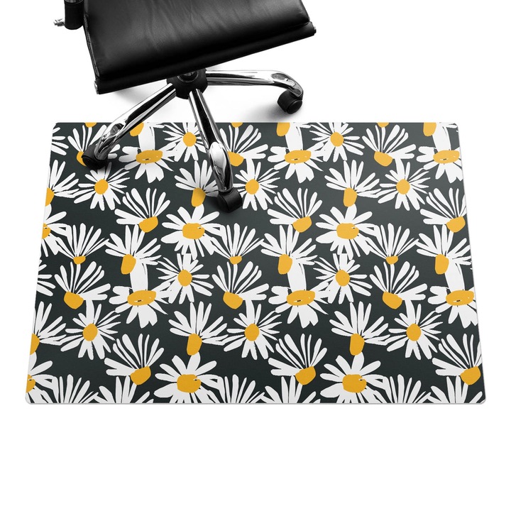 Covoras pentru scaune, Wallfluent, Model retro floral, Multicolor, 100x70 cm, 010250310010100033353