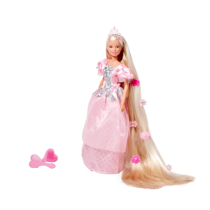 Păpușă Steffi Love Rapunzel cu păr foarte lung, plastic, 3 ani