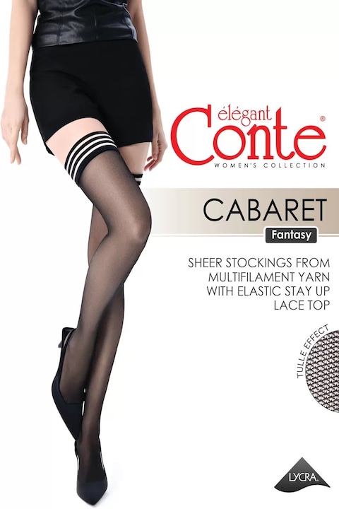 Ciorap banda adeziva cu elastic multifilament, Fantasy Cabaret