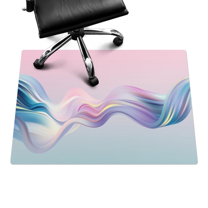 Padlóvédő székalátét, Wallfluent, Pasztell hullámok, Rózsaszín, 100x70 cm, 010250310010100075352