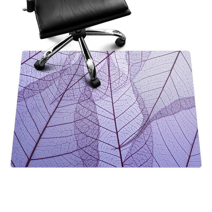 Szék szőnyeg, Wallfluent, Finom mintázatú levelek, Lila, 100x70 cm, 010250310010100088396