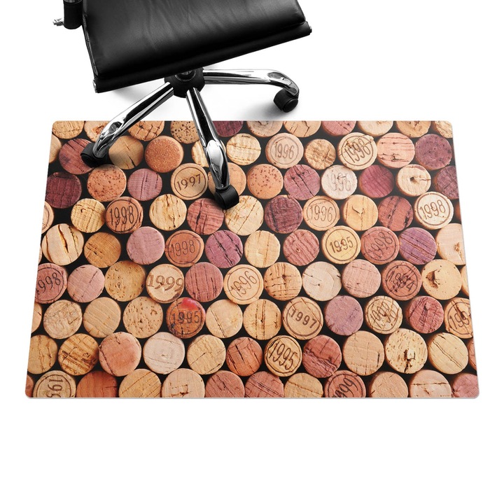 Irodai szék szőnyeg, Wallfluent, Bordugók gyűjtemény, Barna, 100x70 cm, 010250310010100088220