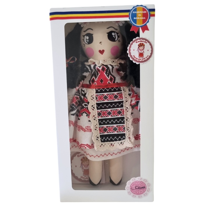 Papusa handmade traditionala romaneasca Romancuta folclorica, 30cm, artizanat, suvenir RO4_48