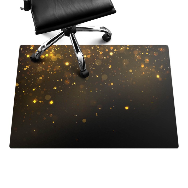 Covoras pentru protectie pardosea, Wallfluent, Puncte luminoase, Galben, 100x70 cm, 010250310010100274495