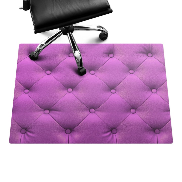 Szék alátét szőnyeg, Wallfluent, Steppelt kárpitminta, Lila, 100x70 cm, 010250310010100282639