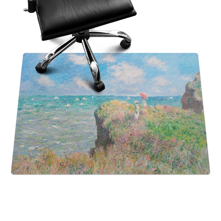 Székalátét, Wallfluent, Tengeri táj sziklával, Kék, 100x70 cm, 010250310010100282722