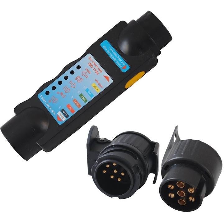 12V 7/13 пинов тестер за букси за ремарке