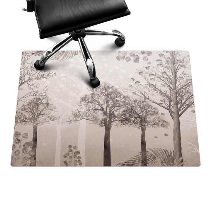 Szék szőnyeg, Wallfluent, Fás benyomás, Bézs, 100x70 cm, 010250310010100282772