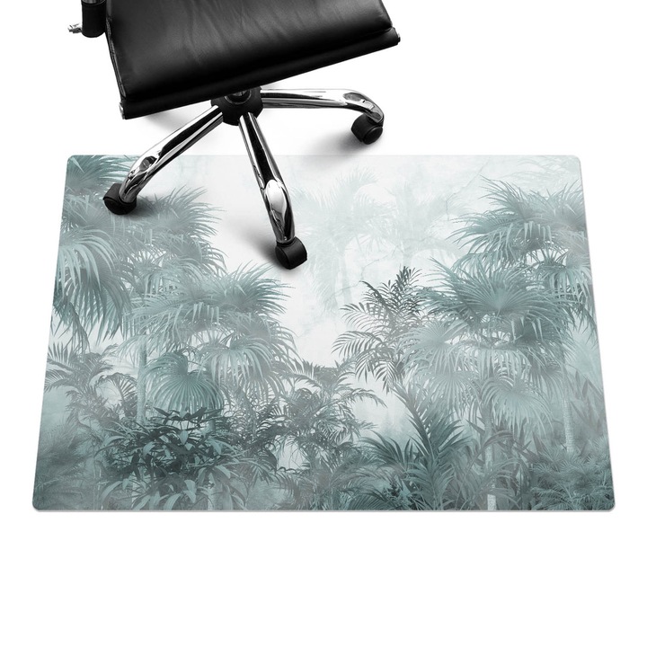 Szék szőnyeg, Wallfluent, Trópusi köd, Türkiz, 100x70 cm, 010250310010100282778