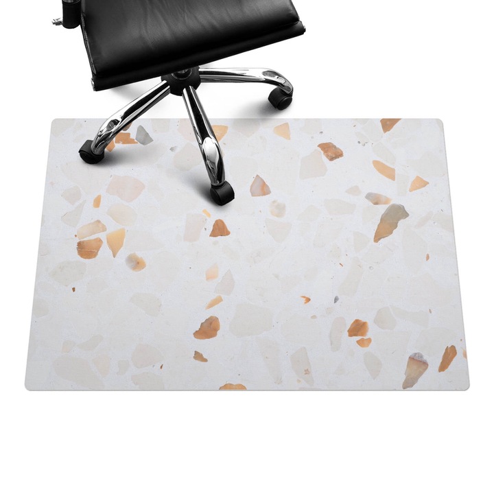 Szék szőnyeg, Wallfluent, Terrazzo pasztell színekben, Krémszín, 100x70 cm, 010250310010100282808