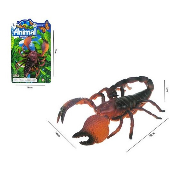 Фигурина скорпион HIPO, твърд материал, 18x26см