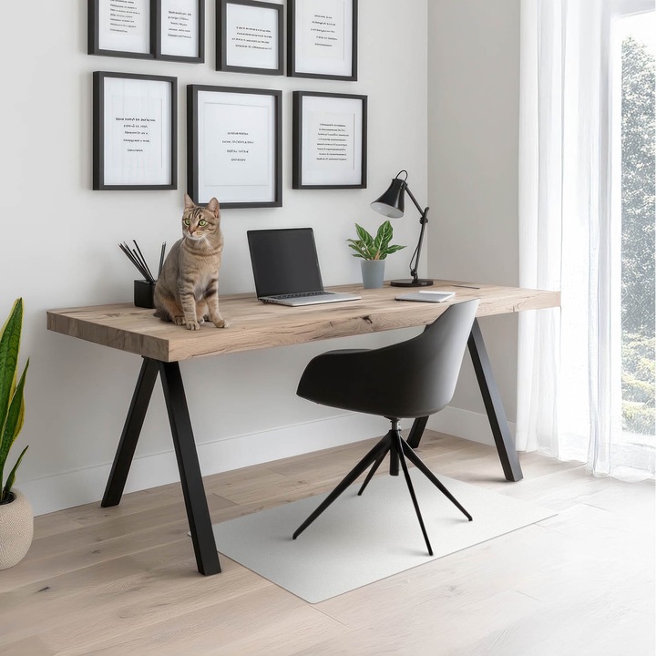 Irodai szék szőnyeg, Wallfluent, Szürke, 100x70 cm, 0102503100101ccf8f7f3