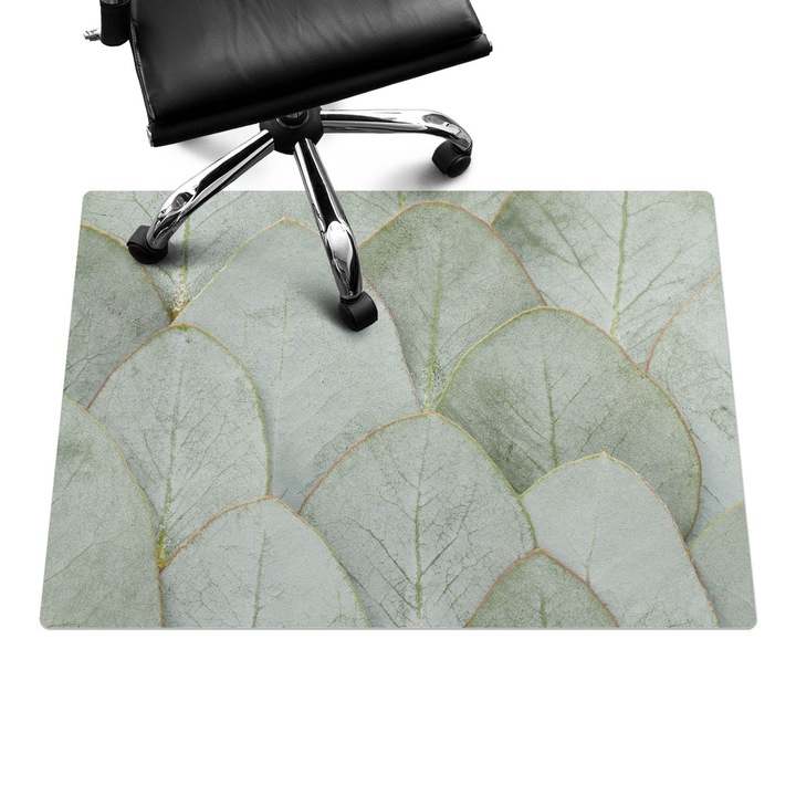 Padlóvédő székalátét, Wallfluent, Harmóniában levelek, Zöld, 100x70 cm, 010250310010100282830