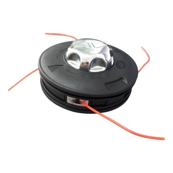 Cap tambur / mosor motocoasa premium, sistem anti-incalcire fir, Ø15cm, buton aluminiu, filet M10 * 1.25mm, 550gr, AVI-4791