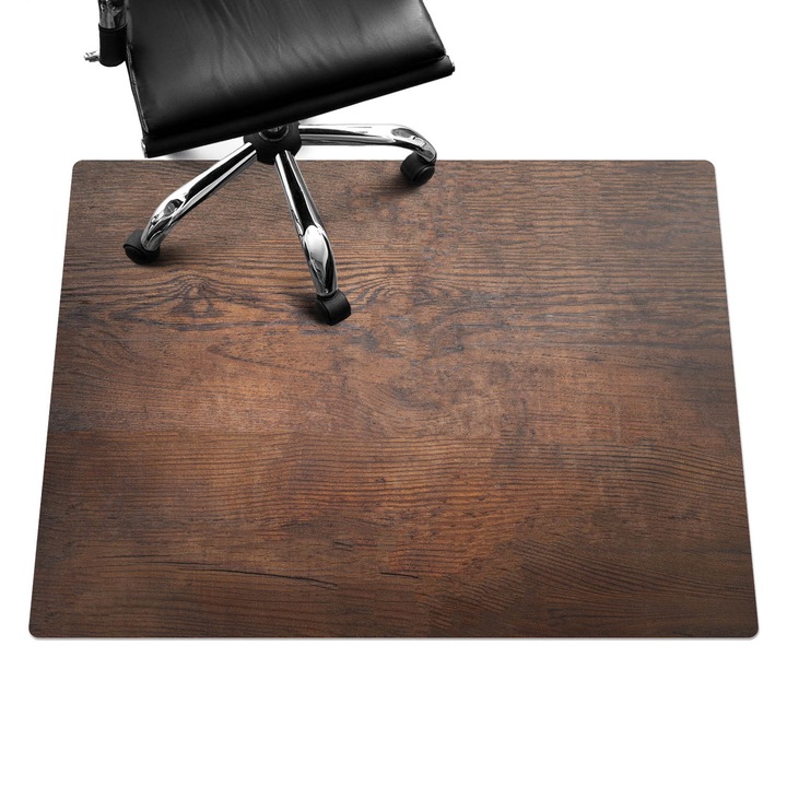 Szék alátét szőnyeg, Wallfluent, Fa erezet, Barna, 120x90 cm, 010250310020100010480