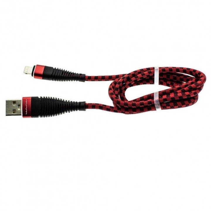 Original - Cablu Date/Incarcare 3A micro USB 1 m X119 Blister, Rosu/Negru