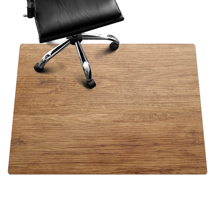 Irodai szék szőnyeg, Wallfluent, Fa erezet, Barna, 120x90 cm, 010250310020100027220