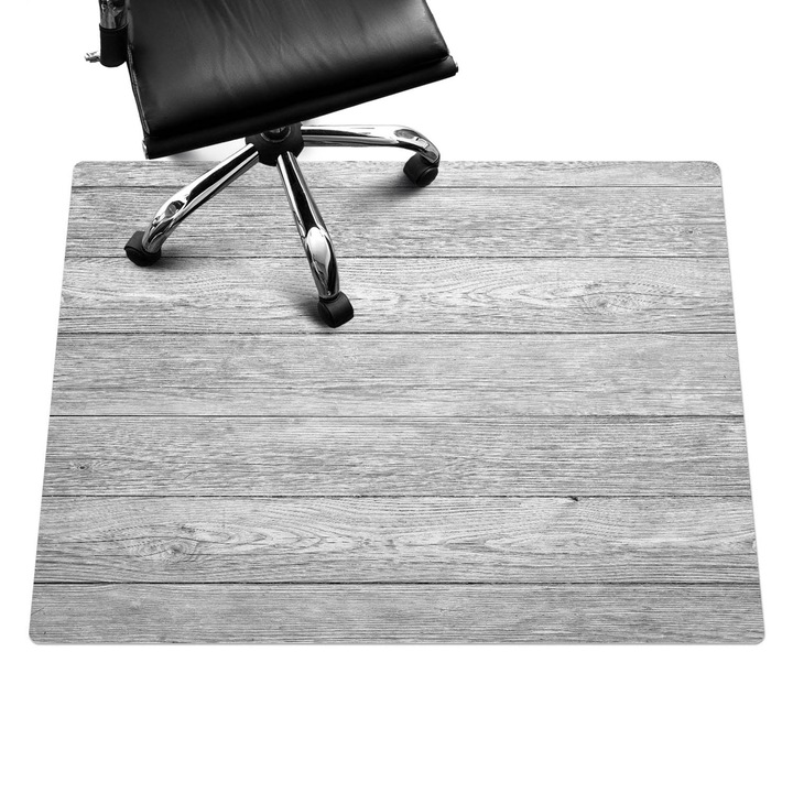Szék alátét szőnyeg, Wallfluent, Fa táblák háttér, Szürke, 120x90 cm, 010250310020100008920