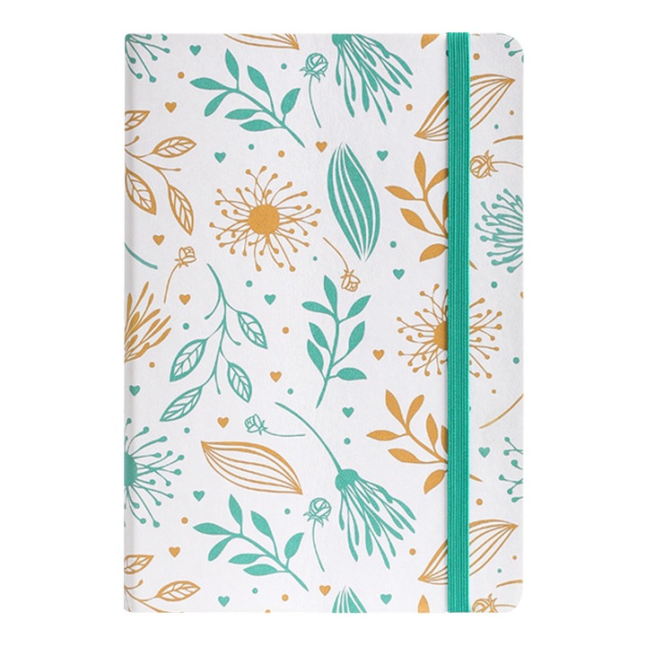 A5-ös füzet vonalzókkal, 128 oldal, kert