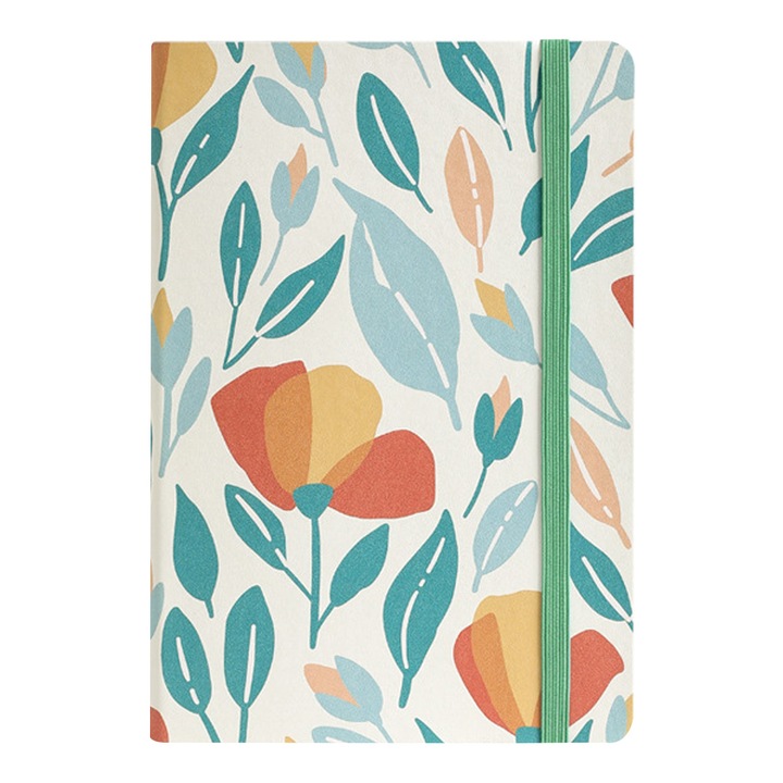 A5-ös füzet vonalzókkal, 128 oldal, kert