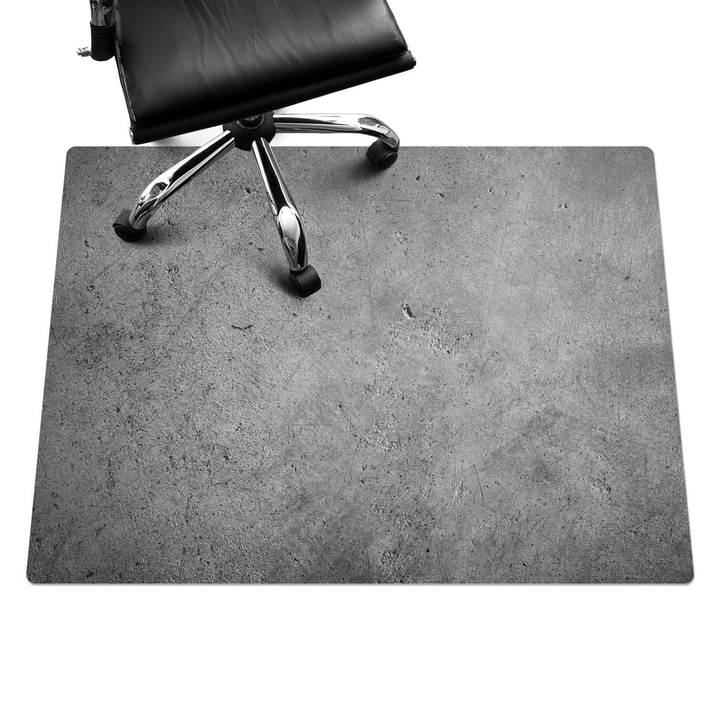 Padlóvédő székalátét, Wallfluent, Durva beton textúra, Szürke, 120x90 cm, 010250310020100027443