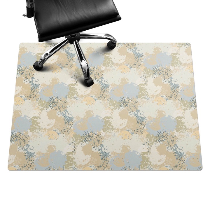 Íróasztal szék alátét, Wallfluent, Absztrakt mozaik, Krémszín, 120x90 cm, 010250310020100033434