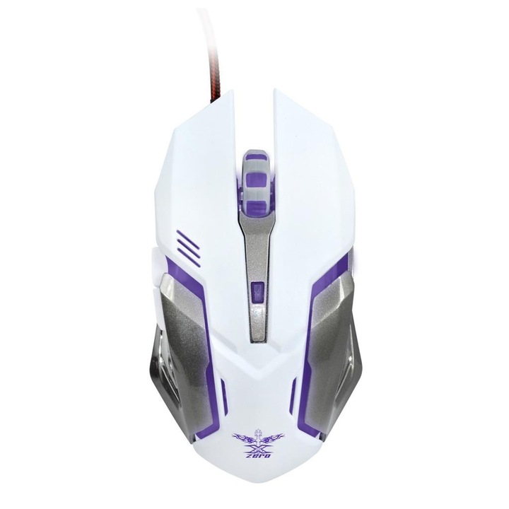 Vakoss X-Zero X-M372WA Gaming Egér Fehér/Lila (380449)