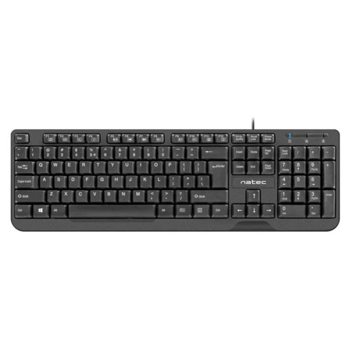 Natec Trout Keyboard Black US, 254134, Billentyűzet