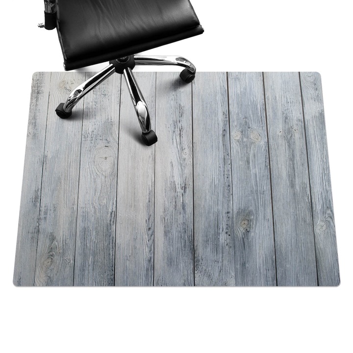 Íróasztal szék alátét, Wallfluent, Rusztikus stílusú táblák, Szürke, 120x90 cm, 010250310020100057129