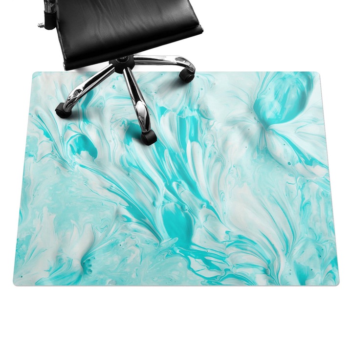 Székalátét, Wallfluent, Az absztrakció pasztell örvénye, Türkiz, 120x90 cm, 010250310020100075181