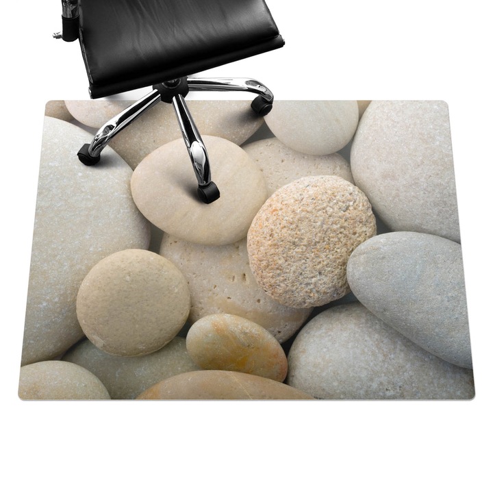 Íróasztal szék alátét, Wallfluent, Sima kövek, Bézs, 120x90 cm, 010250310020100077146