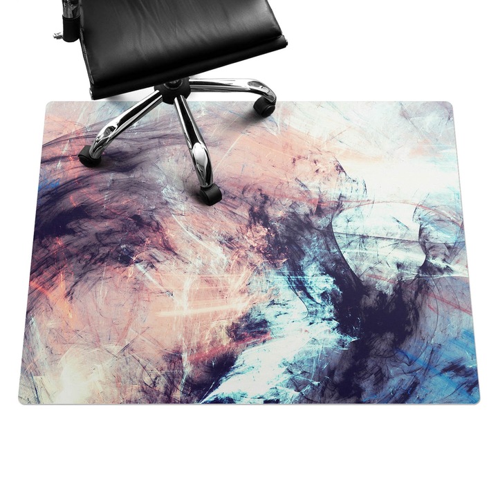 Szék szőnyeg, Wallfluent, Absztrakt ecsetkáosz, Bézs, 120x90 cm, 010250310020100075063