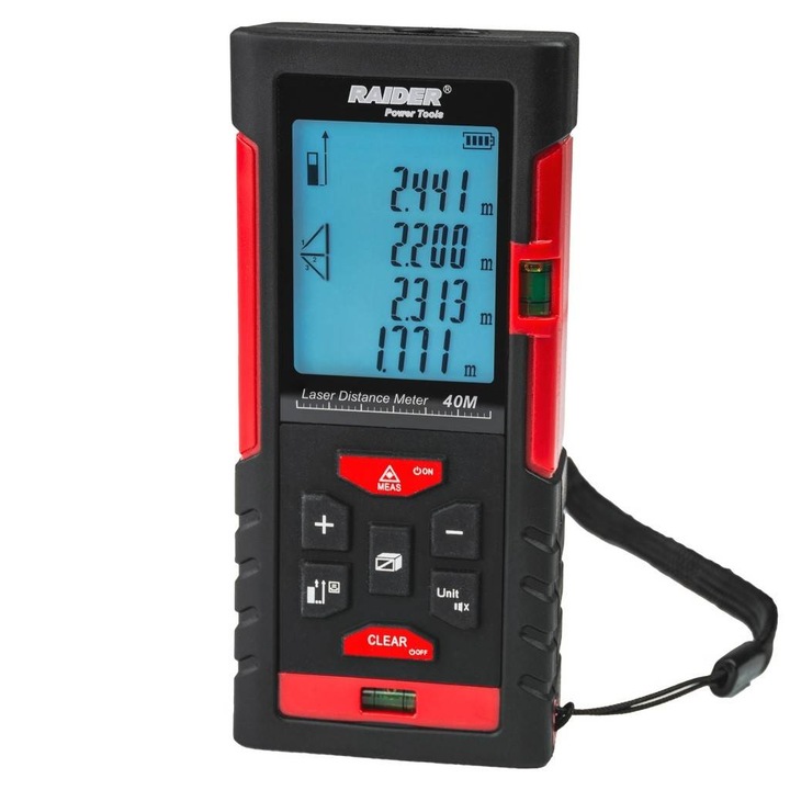 Лазерен далекомер 40м LCD дисплей Питагор