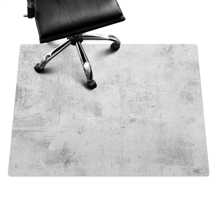 Padlóvédő székalátét, Wallfluent, Beton textúra, Szürke, 120x90 cm, 010250310020100088279