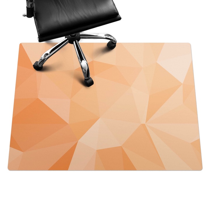 Székalátét, Wallfluent, Geometriai minta, Narancssárga, 120x90 cm, 010250310020100088548