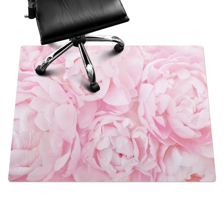 Szék alátét szőnyeg, Wallfluent, Pasztell bazsarózsa, Rózsaszín, 120x90 cm, 010250310020100088670