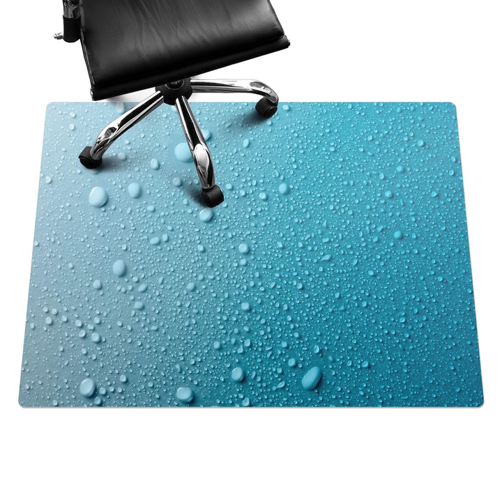 Székalátét, Wallfluent, Csepp az üvegen, Türkiz, 120x90 cm, 010250310020100088378