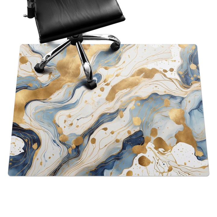 Székalátét, Wallfluent, Absztrakt hullámok, Kék, 120x90 cm, 010250310020100282549