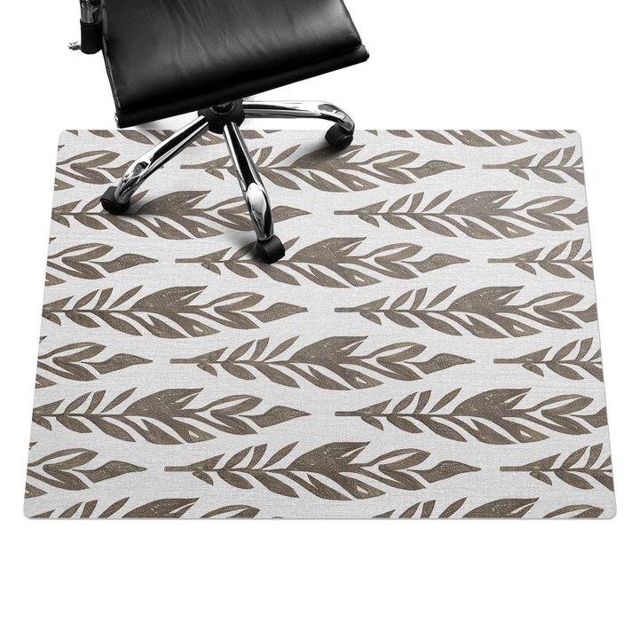 Székalátét, Wallfluent, Levelek sorokban, Barna, 120x90 cm, 010250310020100281957