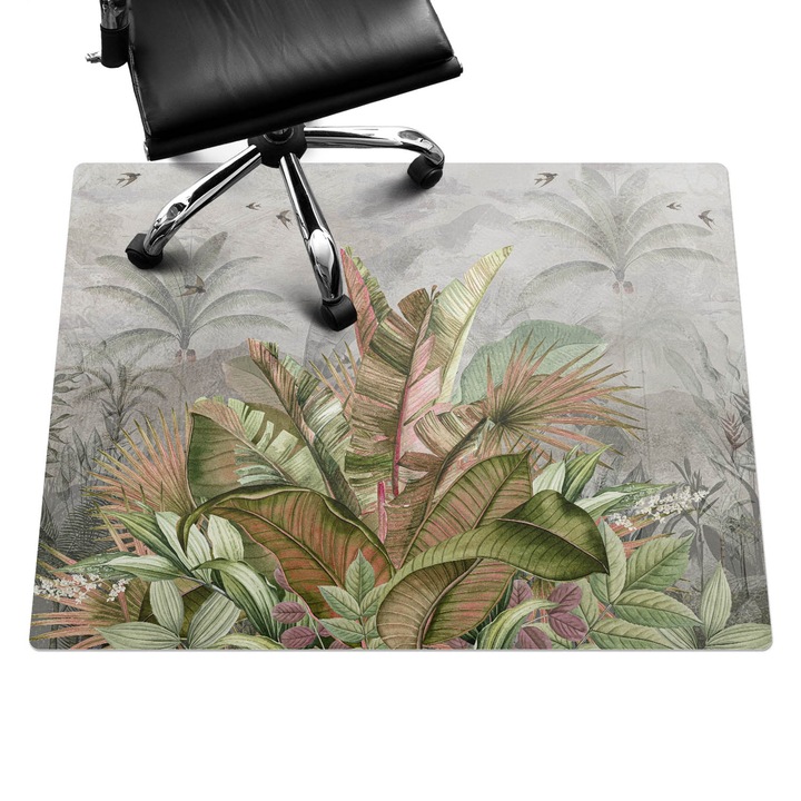 Szék szőnyeg, Wallfluent, Trópusi dzsungel, Zöld, 120x90 cm, 010250310020100282760