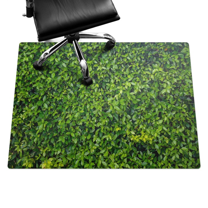 Íróasztal szék alátét, Wallfluent, A levelek zöld fala, Zöld, 120x90 cm, 010250310020100282851