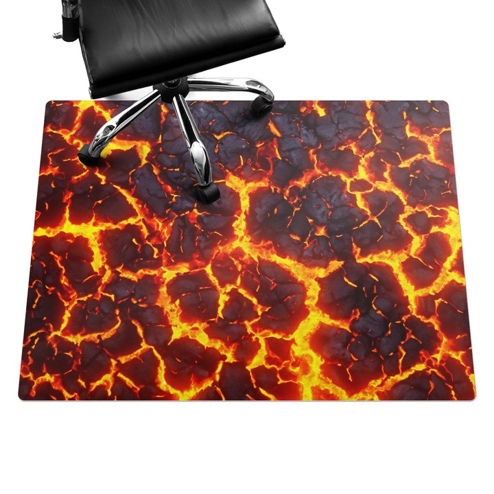 Székalátét, Wallfluent, Izzó láva, Narancssárga, 120x90 cm, 010250310020100282631